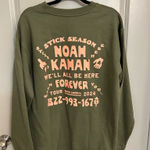 Noah Kahan Tour Sweatshirt Green Size XL Photo 0