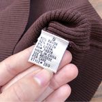 Cache • brown beaded sweater tank knit ribbed embellished lace crochet scoop Photo 4