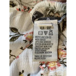 American Rag  Ivory Floral‎ Ruffle Long Sleeve Smocked Tie Crochet Size XL Photo 7