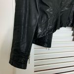 Nicole Farhi MD Leather zip up motor sport jacket Size M Photo 3