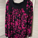 14/16 Mary & Kate Ashley black pink cut out heart stretchy top Photo 1