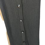 Olivaceous Black Ribbed Textured Long Sleeve Button Front Maxi Dress Women Sz S Photo 4