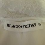 Black Friday White Lace Collar Short Sleeve Button Up Shirt Blouse Crop Top 16 Photo 3