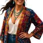 Johnny Was heavily embroidered silk reversible EEVANAH kimono jacket NWT RARE Photo 3