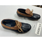 Sperry Womans Topsider Short Lace Up Boots 8 Blue Tan Waterproof Photo 1