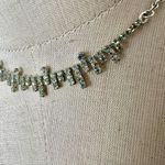 Silver tone rhinestone dainty choker necklace Photo 1