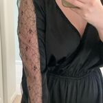 Lulus Lulu’s Black Romper with Lace Sleeve Photo 6