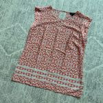 The Limited  Pink and Orange Patterned Top Lightweight Career Office Wear Size S Photo 2