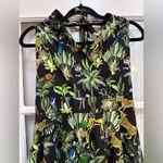 Unique Vintage Tarrytown Hostess Jungle Print Midi Dress Retro Pinup Size Large Photo 4