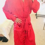 Victoria's Secret Vintage VS red floral silky robe Photo 4