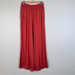 ZARA  Orange Satin Wide Leg Pull On Pants Womens S High Rise Casual Boho Fall Photo 12