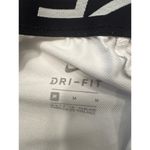 Nike  Dri Fit Athletic Shorts Women's Gray M White Running Gym Just Do It Photo 4