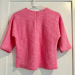 ZARA Pink Structured Short Sleeve Top Size Small Photo 2