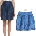 LK Bennett L.K. Bennett Aminta Jacquard Animal Print Mini Skirt‎ Emerald Blue Size US 6 Photo 1