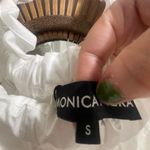 NWT Monica Nera Maya White Ruffle Strap Gathered Mini Dress Luxury Graduation S Photo 7