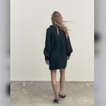 ZARA textured flower dress black  Size small  9360/866 Photo 1