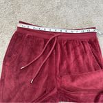 Gap Women’s Velour Jogger Pants Pull On Mid Rise Loungewear in Burgundy S Photo 11
