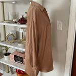 Banana Republic  Brown Satin Button-Up Shirt Size L Photo 2