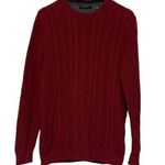 Ted Baker Women's  Red Valentine Wool Blend Cable Knit Jumper Sweater Size Small Photo 0