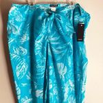 Nautica Swim Cover Wide Leg Pants Leaf Hawaiian Pattern Large Photo 0