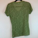 Cowgirl Hardware womens tshirt sz S western country rock grunge bedazzeled moto Green Photo 2