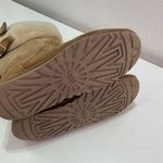 UGG Australia Women 9 Chestnut Midcalf Suede Boots Shearling Cuff Buckle Accent Tan Photo 6