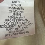 Shoshanna  - Gold Brocade Mini Dress W/ Green & Golden Sequins Size 4 Women’s Photo 12