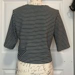 Cynthia Rowley 3/4 Sleeve Striped Crop Top Photo 1