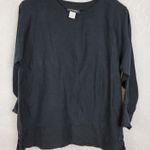 VTG Sophie Finzi Top Womens S Black Silk Linen Blend Lagenlook Tunic Shirt Photo 0