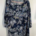 Zac and Rachel Womans Woman 3x Blue 3/4 Sleeve Pullover Blouse Photo 0