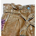 Anthropologie pilcro Women’s Size 12 linen blend Mini paper Skirt tie waist Photo 4