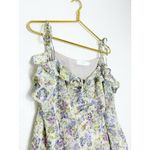 ASTR The Label Anastasia Cutout Mini Dress Small Ivory Lilac Floral Cottagecore Blue Photo 8