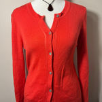 Banana Republic 100% Fine Merino Wool Orange Button Up Sweater Cardigan Photo 0