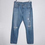 Levi's Premium Original Fit 501s Jeans Distressed Button Fly Blue Size 27 x 30 Photo 1