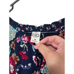 Bila Navy Multicolor Floral Print Sleeveless Smocked Waist Ruffled Maxi Dress M Blue Size M Photo 4