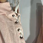 Aerie Women's XL Pink Long Sleeve Lace Up Casual Comfort Sweater Photo 2