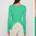 Good American Knit Kelly Green Sweater Long Sleeve Blouse NWT Photo 4