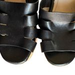 Charlotte Russe Womens  Platform Strappy Black Wedge Cork Ankle Strap Sandals - 9 Photo 2