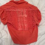 Coral Short Sleeve Cardigan Orange Size M Photo 1