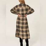 Joie  Gray Plaid Button Down Shirt Dress SMALL
Flannel Cotton Western Orig. $300 Photo 3