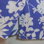 Brooks Brothers ”346” Lined Cotton Blue & White Knee Length Floral Skirt Size 16 Photo 4