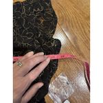 Donna Ricco  Embroidered Black Gold Lace Jumpsuit Size 2 Wedding Guest Fancy Photo 3