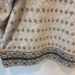 Marsh Landing  Blue White 1/4 Zip Sherpa Fleece Sweatshirt Snowflake Fair Isle Photo 3