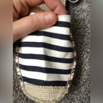 J.Crew NWOB D’Orsay Lace Up Espadrilles in Navy and White Stripe Size 7 US Shoe Photo 4