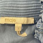 Maje Libou Smocked Blouse women's size 1(S) blue batwing cotton cottage Photo 9