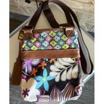Lily bloom  Crossbody Bag Purse Brown Adjustable Strap Fairycore Photo 2