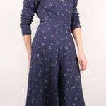 XiRENA Reece Wrap Dress White & Blue Crinkle Gauze long sleeve Size L Photo 3