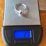 Natural Kyanite Sterling Silver Halo Ring Size 8 Photo 7