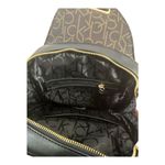 Calvin Klein Mia Backpack Brown Black Logo Women Backpacks Casual Double Zip Photo 5