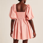 Abercrombie & Fitch Abercrombie Emerson Poplin Puff Sleeve Mini Dress Pink Photo 1